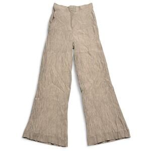Jason Wu Beige Crinkle Fluid Pants Womens Size XS Perfect Going Business Casual